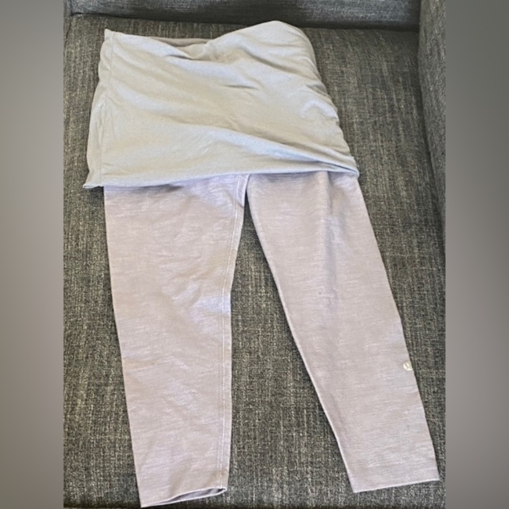Lululemon Skirted Leggings Lavender Gray 6